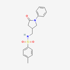 4-methyl-N-((5-oxo-1-phenylpyrrolidin-3-yl)methyl)benzenesulfonamide