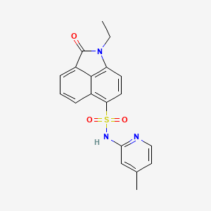 molecular formula C19H17N3O3S B2395840 1-ethyl-N-(4-methylpyridin-2-yl)-2-oxo-1,2-dihydrobenzo[cd]indole-6-sulfonamide CAS No. 526188-48-7