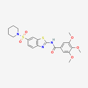 3,4,5-trimethoxy-N-(6-(piperidin-1-ylsulfonyl)benzo[d]thiazol-2-yl)benzamide
