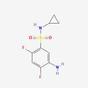 5-amino-N-cyclopropyl-2,4-difluorobenzene-1-sulfonamide