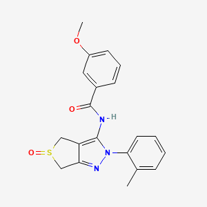 3-methoxy-N-(5-oxido-2-(o-tolyl)-4,6-dihydro-2H-thieno[3,4-c]pyrazol-3-yl)benzamide