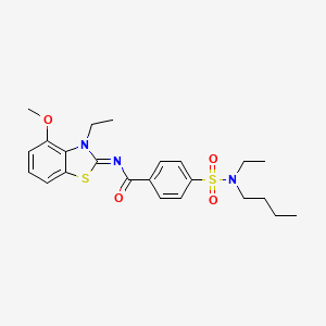 (Z)-4-(N-butyl-N-ethylsulfamoyl)-N-(3-ethyl-4-methoxybenzo[d]thiazol-2(3H)-ylidene)benzamide