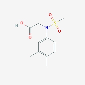 molecular formula C11H15NO4S B2395872 N-(3,4-dimethylphenyl)-N-(methylsulfonyl)glycine CAS No. 425413-52-1