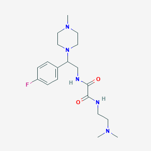 molecular formula C19H30FN5O2 B2395881 N1-(2-(dimethylamino)ethyl)-N2-(2-(4-fluorophenyl)-2-(4-methylpiperazin-1-yl)ethyl)oxalamide CAS No. 903255-78-7