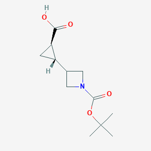(1R,2S)-2-[1-[(2-Methylpropan-2-yl)oxycarbonyl]azetidin-3-yl]cyclopropane-1-carboxylic acid