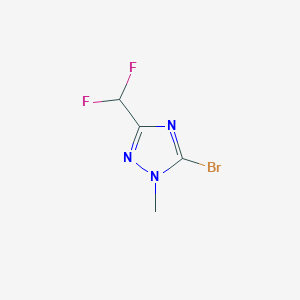molecular formula C4H4BrF2N3 B2395887 5-Bromo-3-(difluoromethyl)-1-methyl-1,2,4-triazole CAS No. 2490401-53-9