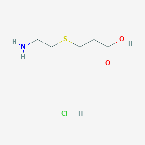 3-(2-Aminoethylsulfanyl)butanoic acid;hydrochloride