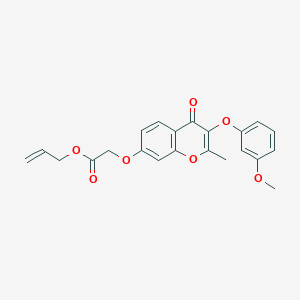 molecular formula C22H20O7 B2395903 Prop-2-enyl 2-[3-(3-methoxyphenoxy)-2-methyl-4-oxochromen-7-yl]oxyacetate CAS No. 637749-15-6