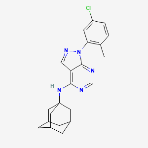 molecular formula C22H24ClN5 B2395910 Adamantanyl[1-(5-chloro-2-methylphenyl)pyrazolo[4,5-e]pyrimidin-4-yl]amine CAS No. 890938-93-9
