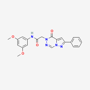 molecular formula C21H19N5O4 B2395911 N-(3,5-dimethoxyphenyl)-2-(4-oxo-2-phenylpyrazolo[1,5-d][1,2,4]triazin-5(4H)-yl)acetamide CAS No. 1021020-49-4
