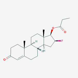 molecular formula C8H14N2O4 B239593 Androst-4-en-3-one, 16-fluoro-17-(1-oxopropoxy)-, (16beta,17beta)- (9CI) CAS No. 10183-45-6