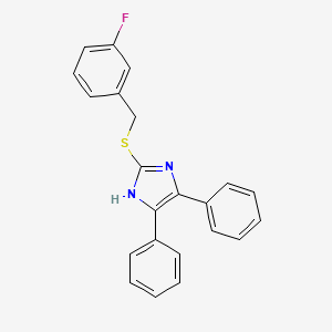 4,5-diphenyl-1H-imidazol-2-yl 3-fluorobenzyl sulfide