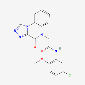 molecular formula C18H14ClN5O3 B2395943 N-(5-chloro-2-methoxyphenyl)-2-{4-oxo-4H,5H-[1,2,4]triazolo[4,3-a]quinoxalin-5-yl}acetamide CAS No. 1358309-31-5