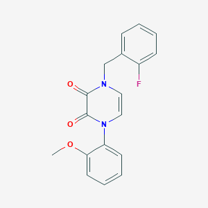 1-(2-Fluorobenzyl)-4-(2-methoxyphenyl)-1,4-dihydropyrazine-2,3-dione