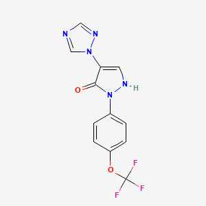 4-(1H-1,2,4-triazol-1-yl)-1-[4-(trifluoromethoxy)phenyl]-1H-pyrazol-5-ol