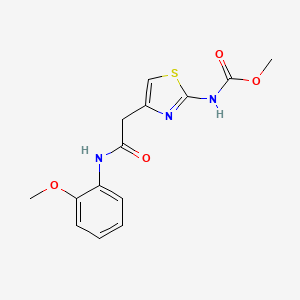 Methyl (4-(2-((2-methoxyphenyl)amino)-2-oxoethyl)thiazol-2-yl)carbamate
