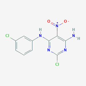 2-chloro-N-(3-chlorophenyl)-5-nitropyrimidine-4,6-diamine