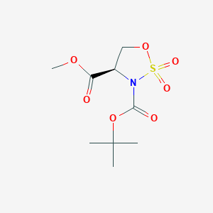 molecular formula C9H15NO7S B2395956 Methyl (R)-3-Boc-1,2,3-oxathiazolidine-4-carboxylate 2,2-Dioxide CAS No. 1621706-89-5