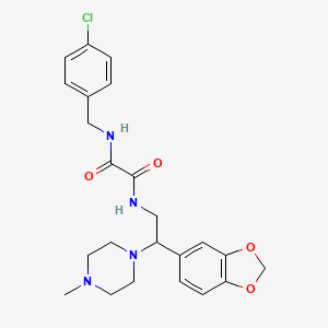 N1-(2-(benzo[d][1,3]dioxol-5-yl)-2-(4-methylpiperazin-1-yl)ethyl)-N2-(4-chlorobenzyl)oxalamide