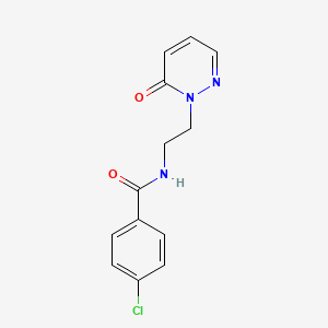 4-chloro-N-(2-(6-oxopyridazin-1(6H)-yl)ethyl)benzamide