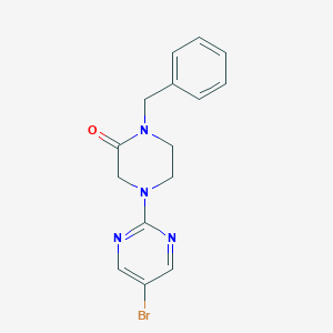 molecular formula C15H15BrN4O B2395961 1-Benzyl-4-(5-bromopyrimidin-2-yl)piperazin-2-one CAS No. 2415519-65-0
