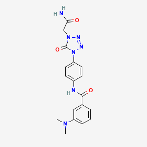N-(4-(4-(2-amino-2-oxoethyl)-5-oxo-4,5-dihydro-1H-tetrazol-1-yl)phenyl)-3-(dimethylamino)benzamide
