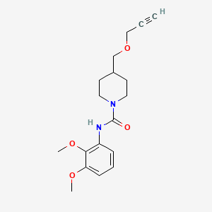 molecular formula C18H24N2O4 B2395976 N-(2,3-dimethoxyphenyl)-4-((prop-2-yn-1-yloxy)methyl)piperidine-1-carboxamide CAS No. 1251565-83-9