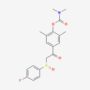 4-{2-[(4-fluorophenyl)sulfinyl]acetyl}-2,6-dimethylphenyl N,N-dimethylcarbamate