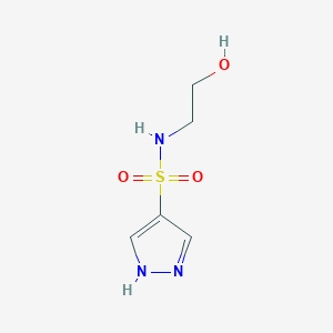 molecular formula C5H9N3O3S B2395981 N-(2-hydroxyethyl)-1H-pyrazole-4-sulfonamide CAS No. 1183476-16-5