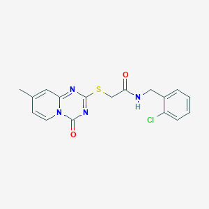N-[(2-chlorophenyl)methyl]-2-(8-methyl-4-oxopyrido[1,2-a][1,3,5]triazin-2-yl)sulfanylacetamide