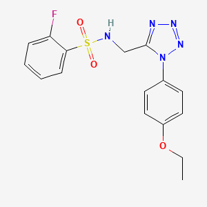 N-((1-(4-ethoxyphenyl)-1H-tetrazol-5-yl)methyl)-2-fluorobenzenesulfonamide