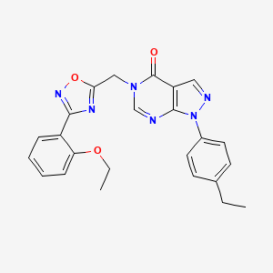 5-((3-(2-ethoxyphenyl)-1,2,4-oxadiazol-5-yl)methyl)-1-(4-ethylphenyl)-1H-pyrazolo[3,4-d]pyrimidin-4(5H)-one