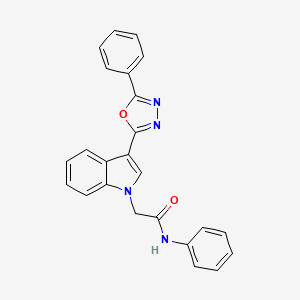 N-phenyl-2-(3-(5-phenyl-1,3,4-oxadiazol-2-yl)-1H-indol-1-yl)acetamide