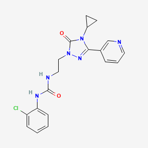 1-(2-chlorophenyl)-3-(2-(4-cyclopropyl-5-oxo-3-(pyridin-3-yl)-4,5-dihydro-1H-1,2,4-triazol-1-yl)ethyl)urea
