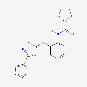 N-(2-((3-(thiophen-2-yl)-1,2,4-oxadiazol-5-yl)methyl)phenyl)furan-2-carboxamide