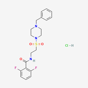 N-(2-((4-benzylpiperazin-1-yl)sulfonyl)ethyl)-2,6-difluorobenzamide hydrochloride