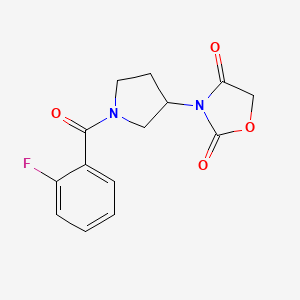 3-(1-(2-Fluorobenzoyl)pyrrolidin-3-yl)oxazolidine-2,4-dione