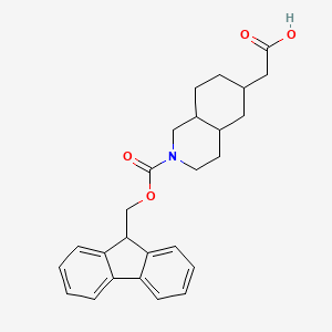 2-[2-(9H-Fluoren-9-ylmethoxycarbonyl)-3,4,4a,5,6,7,8,8a-octahydro-1H-isoquinolin-6-yl]acetic acid
