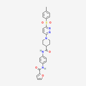 N-(4-(furan-2-carboxamido)phenyl)-1-(6-tosylpyridazin-3-yl)piperidine-4-carboxamide