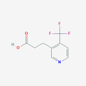 molecular formula C9H8F3NO2 B2396013 3-(4-(Trifluoromethyl)pyridin-3-YL)propanoic acid CAS No. 1603111-54-1