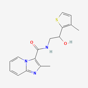 molecular formula C16H17N3O2S B2396014 N-(2-hydroxy-2-(3-methylthiophen-2-yl)ethyl)-2-methylimidazo[1,2-a]pyridine-3-carboxamide CAS No. 1421494-71-4