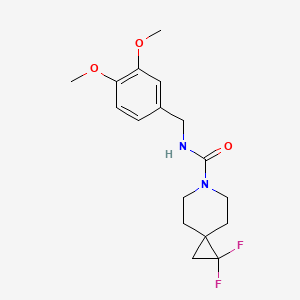 N-(3,4-dimethoxybenzyl)-1,1-difluoro-6-azaspiro[2.5]octane-6-carboxamide
