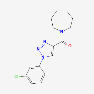 molecular formula C15H17ClN4O B2396031 azepan-1-yl(1-(3-chlorophenyl)-1H-1,2,3-triazol-4-yl)methanone CAS No. 951611-96-4