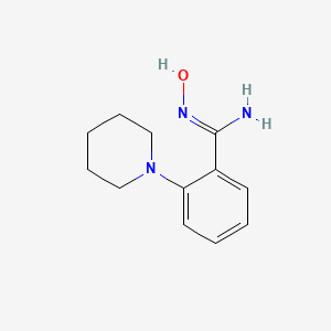 molecular formula C12H17N3O B2396033 N'-hydroxy-2-piperidinobenzenecarboximidamide CAS No. 860784-50-5
