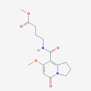 Methyl 4-(7-methoxy-5-oxo-1,2,3,5-tetrahydroindolizine-8-carboxamido)butanoate