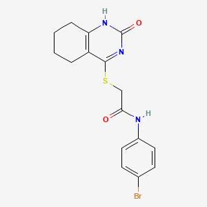 molecular formula C16H16BrN3O2S B2396041 N-(4-bromophenyl)-2-[(2-oxo-5,6,7,8-tetrahydro-1H-quinazolin-4-yl)sulfanyl]acetamide CAS No. 933203-72-6