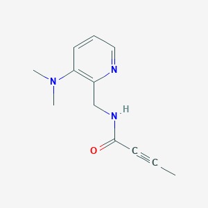 molecular formula C12H15N3O B2396042 N-[[3-(Dimethylamino)pyridin-2-yl]methyl]but-2-ynamide CAS No. 2411273-82-8