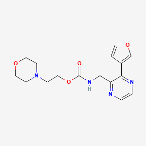 molecular formula C16H20N4O4 B2396043 2-Morpholinoethyl ((3-(furan-3-yl)pyrazin-2-yl)methyl)carbamate CAS No. 2034501-24-9