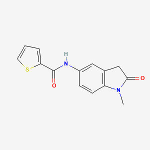 molecular formula C14H12N2O2S B2396044 N-(1-methyl-2-oxoindolin-5-yl)thiophene-2-carboxamide CAS No. 921543-64-8