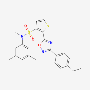 N-(3,5-dimethylphenyl)-2-[3-(4-ethylphenyl)-1,2,4-oxadiazol-5-yl]-N-methylthiophene-3-sulfonamide